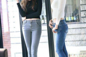 韩国牛仔裤美女图片,韩国牛仔裤美女的街头风采